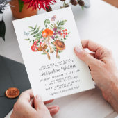 Fall Wasserfarbe Mushroom Babydusche Einladung