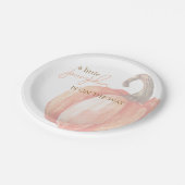 Fall Wasserfarbe Orange Pumpkin Baby Dusche Pappteller (Schrägansicht)