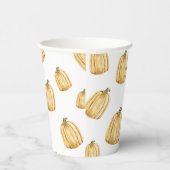 Fall Wasserfarbe Orange Pumpkin Party Pappbecher (Rechts)