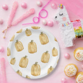 Fall Wasserfarbe Orange Pumpkin Party Pappteller (Party)