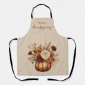 Fall Wasserfarbe Pumpen und Blume- Schürze (Vorderseite)