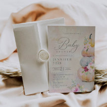 Fall Wasserfarbe Pumpkin Girl Babydusche