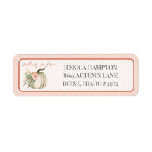 Fall Wasserfarbe Pumpkin Pampas Floral Pink Mail