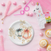 Fall Wasserfarbe Pumpkin Wheat Dusche Papierplatte Pappteller (Party)