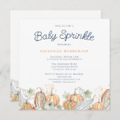 Fall Wasserfarbe Pumpkins Baby Sprinkle Einladung (Vorne/Hinten)