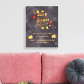 Fall Wasserfarbe Pumpkins Blätter Danke geben Leinwanddruck (Insitu (Wohnzimmer))
