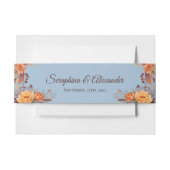 Fall Wasserfarbe Rustikale Blumenhochzeit Einladungsbanderole (Vorderseite Beispiel)