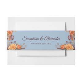 Fall Wasserfarbe Rustikale Blumenhochzeit Einladungsbanderole