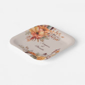 Fall Wasserfarbe Rustikale Blumenhochzeit Pappteller (Gewinkelt)