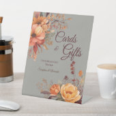 Fall Wasserfarbe Rustikale Blumentablette Sockelschild (In SItu)