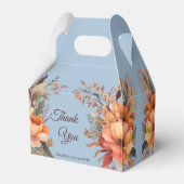 Fall Wasserfarbe Rustikale Flora Danke Hochzeit Geschenkschachtel (Rückseite)