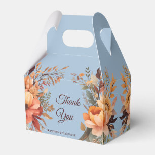 Fall Wasserfarbe Rustikale Flora Danke Hochzeit Geschenkschachtel