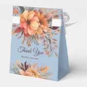 Fall Wasserfarbe Rustikale Flora Danke Hochzeit Geschenkschachtel (Rückseite)