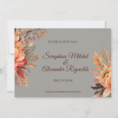 Fall Wasserfarbe Rustikale Flora Save the Date Einladung (Rückseite)