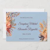 Fall Wasserfarbe Rustikale Flora Save the Date Einladung (Rückseite)