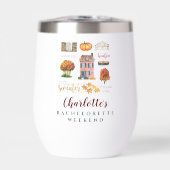 Fall Wasserfarbe Rustikaler Junggeselinnen-Abschie (Vorderseite)