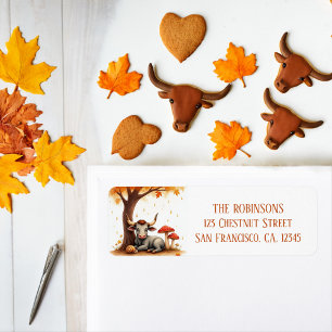 Fall Wasserfarbe Texas Longhorn Kalb Rain Schnecke