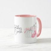 Fall Wasserfarbe Weiße Silber Glitzer Pumpkin Pink Tasse (VorderseiteRechts)