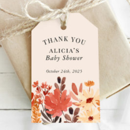 Fall Wasserfarbe Wildblume Dusche Geburtstag Gefal Geschenkanhänger