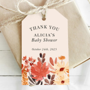 Fall Wasserfarbe Wildblume Dusche Geburtstag Gefal Geschenkanhänger