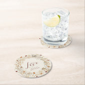 Fall Wasserfarbe Wildblume Kinderdusche Runder Pappuntersetzer (Vor Ort)