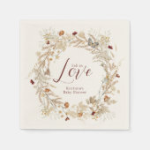 Fall Wasserfarbe Wildblume Kinderdusche Serviette (Vorderseite)