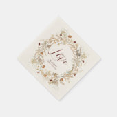 Fall Wasserfarbe Wildblume Kinderdusche Serviette (Ecke)