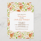 Fall Wasserfarben Blätter Braun- oder Babydusche Einladung (Vorne/Hinten)