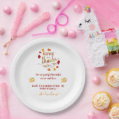 Fall-Wasserfarben-Blätter dank Monogram Pappteller (Party)