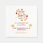 Fall-Wasserfarben-Blätter dank Monogram Serviette (Vorderseite)