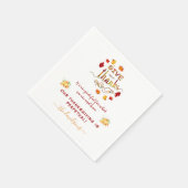 Fall-Wasserfarben-Blätter dank Monogram Serviette (Ecke)