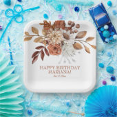 Fall Wasserfarbenflora der White Birthday Party Pappteller (Party)