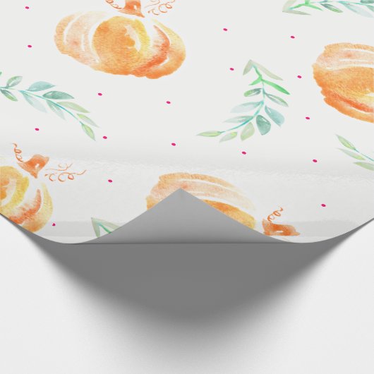 Fall Wasserfarbenpumpen & Grüne Laurelle Geschenkpapier (Ecke)