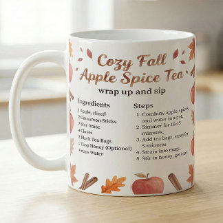 Fall Watercolor Apple Spice Tea Recipe Kaffeetasse