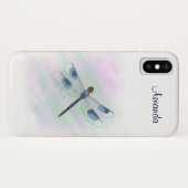 Fall Watercolor Dragonfly iPhone X Case-Mate iPhone Hülle (Rückseite (Horizontal))