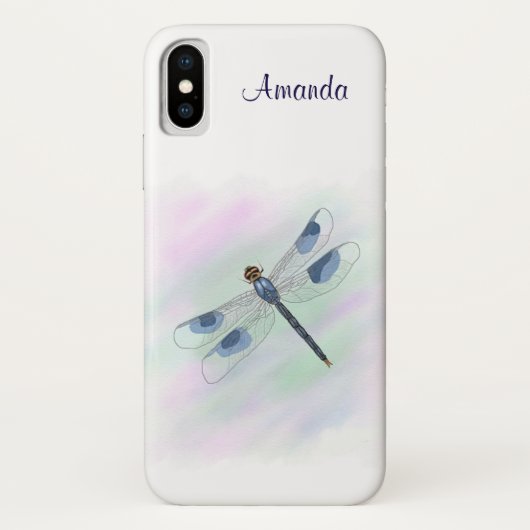 Fall Watercolor Dragonfly iPhone X Case-Mate iPhone Hülle (Rückseite)
