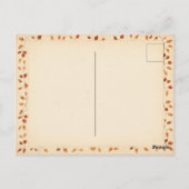 Fall Watercolor Kitten mit einem Buchstaben - Postkarte (Rückseite)