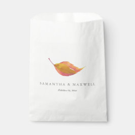 Fall Watercolor Orange Leaf Hochzeit Geschenktütchen