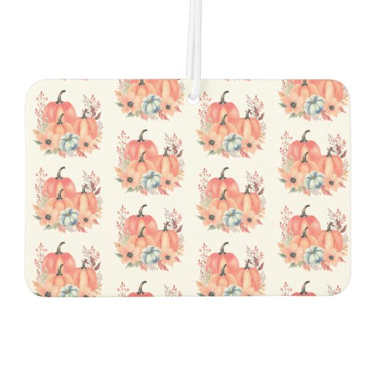 Fall Watercolor Pumpkin Boho Autolufterfrischer (Rückseite)