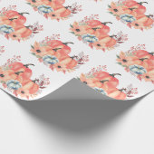 Fall Watercolor Pumpkin Boho Geschenkpapier (Ecke)