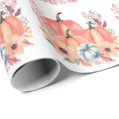 Fall Watercolor Pumpkin Boho Geschenkpapier (Rolleneckpunkt)