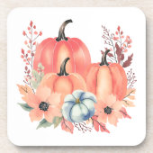 Fall Watercolor Pumpkin Boho Getränkeuntersetzer (Vorderseite)