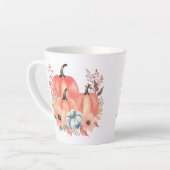 Fall Watercolor Pumpkin Boho Milchtasse (Linke Ecke)