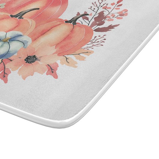 Fall Watercolor Pumpkin Boho Schneidebrett (Ecke)