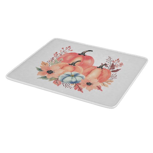 Fall Watercolor Pumpkin Boho Schneidebrett (Ecke)