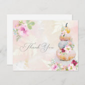 Fall Watercolor Pumpkin Brautparty Danke Ca (Vorne/Hinten)