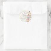 Fall Watercolor Pumpkin Brautparty Vielen Dank Runder Aufkleber (Tasche)