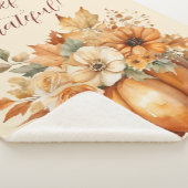 Fall Watercolor Pumpkin Floral Design - Sherpadecke (3/4)