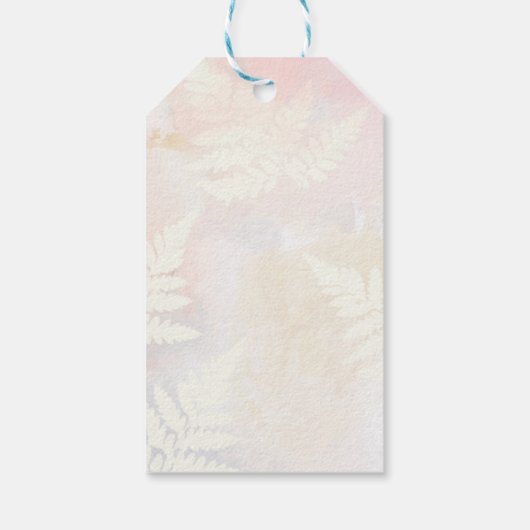 Fall Watercolor Pumpkin Girl Babydusche Danke Geschenkanhänger (Rückseite)