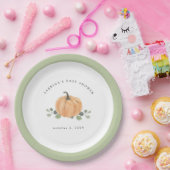 Fall Watercolor Pumpkin Pappteller (Party)